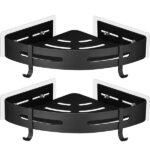 Metal Corner Holder for Bathroom Items Black 2 peaces