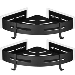 Metal Corner Holder for Bathroom Items Black 2 peaces