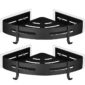 Metal Corner Holder for Bathroom Items Black 2 peaces